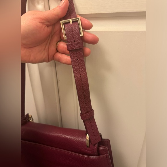 LIKE NEW KATE SPADE ♠️ Orchard Street burgundy leather satchel adjustable strap - Picture 6 of 10